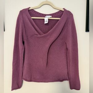 Don't Ask Why Purple Knit Sweater